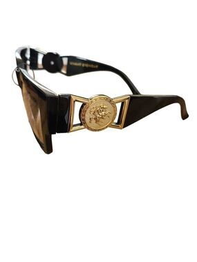 VIVANT Blue Light Blocking Black & Gold Chunky Oversized Eyeglasses NWT
